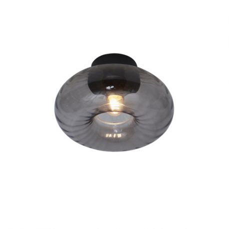 Lustre aplicate - Plafoniera din sticla Brussels negru/ antracit