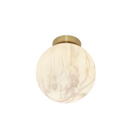 Lustre aplicate - Plafoniera din sticla cu aspect de marmura Carrara 22cm