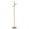 Lampadar cu 3 globuri din sticla cu aspect de marmura Carrara