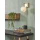 Aplice, corpuri de iluminat pentru pereti - Aplica de perete cu abajur din sticla cu aspect de marmura Carrara auriu