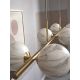 Candelabre, Lustre - Lustra cu 6 globuri din sticla cu aspect de marmura Carrara auriu