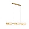 Lustra cu 6 globuri din sticla cu aspect de marmura Carrara auriu