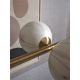 Candelabre, Lustre - Lustra cu 6 globuri din sticla cu aspect de marmura Carrara auriu