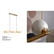 Candelabre, Lustre - Lustra cu 6 globuri din sticla cu aspect de marmura Carrara auriu