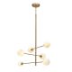 Candelabre, Lustre - Lustra cu 6 globuri din sticla cu aspect de marmura Carrara auriu