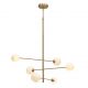 Candelabre, Lustre - Lustra cu 6 globuri din sticla cu aspect de marmura Carrara auriu
