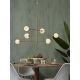 Candelabre, Lustre - Lustra cu 6 globuri din sticla cu aspect de marmura Carrara auriu