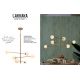 Candelabre, Lustre - Lustra cu 6 globuri din sticla cu aspect de marmura Carrara auriu