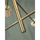Candelabre, Lustre - Lustra cu 6 globuri din sticla cu aspect de marmura Carrara auriu