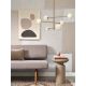 Candelabre, Lustre - Lustra cu 6 globuri din sticla cu aspect de marmura Carrara auriu