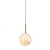 Lustra, pendul din sticla cu aspect de marmura Carrara small auriu
