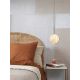 Pendule, Lustre suspendate - Lustra, pendul din sticla cu aspect de marmura Carrara small auriu