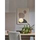 Pendule, Lustre suspendate - Lustra, pendul din sticla cu aspect de marmura Carrara small auriu