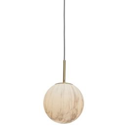 Pendule, Lustre suspendate - Lustra, pendul din sticla cu aspect de marmura Carrara medium auriu
