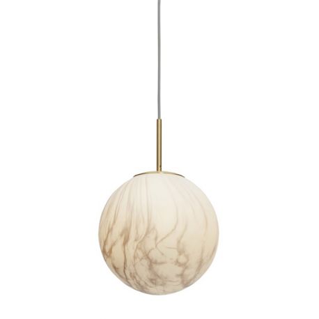 Pendule, Lustre suspendate - Lustra, pendul din sticla cu aspect de marmura Carrara large auriu