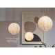 Pendule, Lustre suspendate - Lustra, pendul din sticla cu aspect de marmura Carrara large auriu