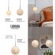 Pendule, Lustre suspendate - Lustra, pendul din sticla cu aspect de marmura Carrara large auriu