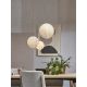Pendule, Lustre suspendate - Lustra, pendul din sticla cu aspect de marmura Carrara large auriu