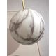 Pendule, Lustre suspendate - Lustra, pendul din sticla cu aspect de marmura Carrara large auriu