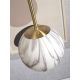 Pendule, Lustre suspendate - Lustra, pendul din sticla cu aspect de marmura Carrara large auriu
