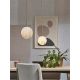 Pendule, Lustre suspendate - Lustra, pendul din sticla cu aspect de marmura Carrara large auriu