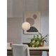 Pendule, Lustre suspendate - Lustra, pendul din sticla cu aspect de marmura Carrara large auriu