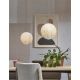 Pendule, Lustre suspendate - Lustra, pendul din sticla cu aspect de marmura Carrara large auriu