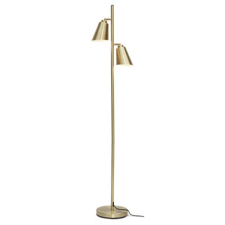 Lampadare - Lampadar, Lampa de podea cu doua spoturi directionabile Bremen auriu