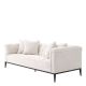 Canapele - Canapea fixa design LUX cu aspect Chesterfield Cesare, lyssa off-white