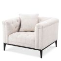 Fotoliu design LUX cu aspect Chesterfield Cesare, lyssa off-white