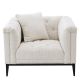 Fotolii - Fotoliu design LUX cu aspect Chesterfield Cesare, lyssa off-white