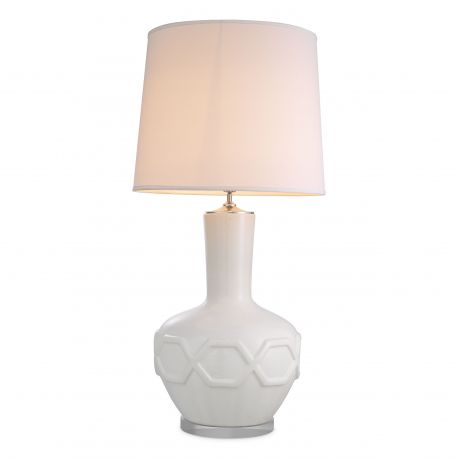 Veioze - Veioza din portelan, Lampa de masa ultra-chic Lambert, H-112cm