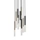 Pendule, Lustre suspendate - Lustra LED design minimalist cu 9 pendule One, negru mat/ french gold