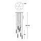 Pendule, Lustre suspendate - Lustra LED design minimalist cu 9 pendule One, negru mat/ french gold