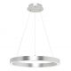 Lustra LED design modern circular CARLO argintiu, diametru 40cm
