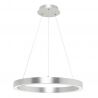 Lustra LED design modern circular CARLO argintiu, diametru 40cm