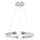 Candelabre, Lustre - Lustra LED design modern circular CARLO argintiu, diametru 50cm