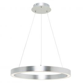 Candelabre, Lustre - Lustra LED design modern circular CARLO argintiu, diametru 50cm