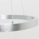 Candelabre, Lustre - Lustra LED design modern circular CARLO argintiu, diametru 50cm