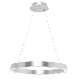 Candelabre, Lustre - Lustra LED design modern circular CARLO argintiu, diametru 60cm