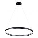 Lustra LED design modern circular CARLO negru mat, diametru 80cm