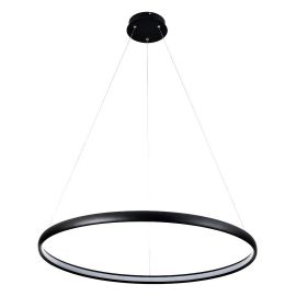 Candelabre, Lustre - Lustra LED design modern circular CARLO negru mat, diametru 80cm