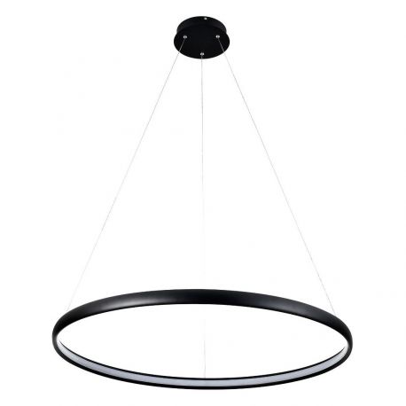 Candelabre, Lustre - Lustra LED design modern circular CARLO negru mat, diametru 80cm