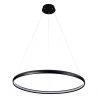 Lustra LED design modern circular CARLO negru mat, diametru 80cm