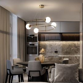 Candelabre, Lustre - Lustra design ultramodern minimalist Balance 4L auriu