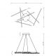Candelabre, Lustre - Lustra LED design modern Line auriu mat 3000K
