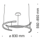 Candelabre, Lustre - Lustra moderna LED 4000K design minimalist Line negru