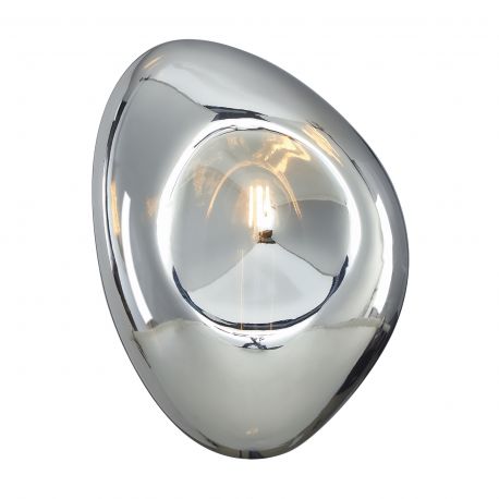 Aplice, corpuri de iluminat pentru pereti - Aplica de perete cu forma geometrica asimetrica Mabell crom