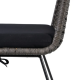 Seturi scaune, HoReCa - Scaun din ratan cu picioare metalice ROOM gri / negru
