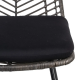 Seturi scaune, HoReCa - Scaun din ratan cu picioare metalice ROOM gri / negru